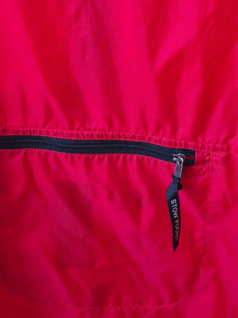 Vintage The North Face Stow Pocket large  Red Anorak Windbreaker Hooded Jacket